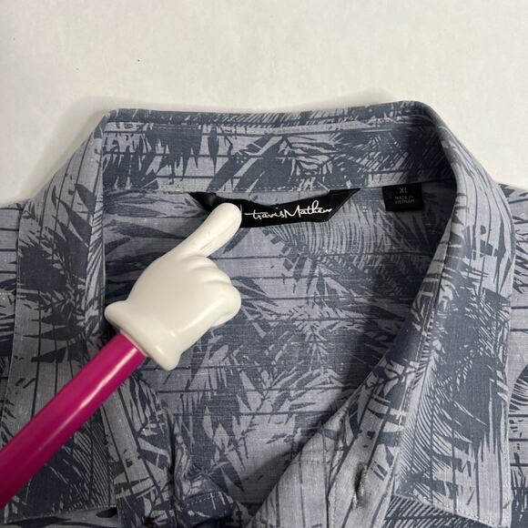 Travis Mathew Men’s Hawaiian Print Short Sleeve Button Up Casual Shirt – Size XL - Picture 11 of 13